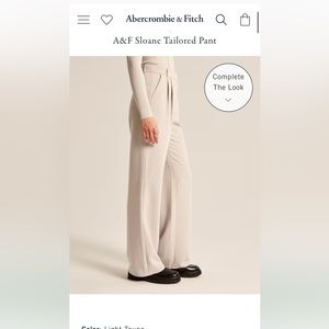 Cream tailored pants